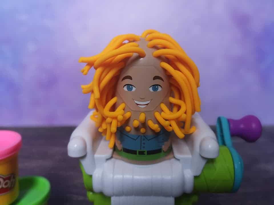 plasticine hair toy