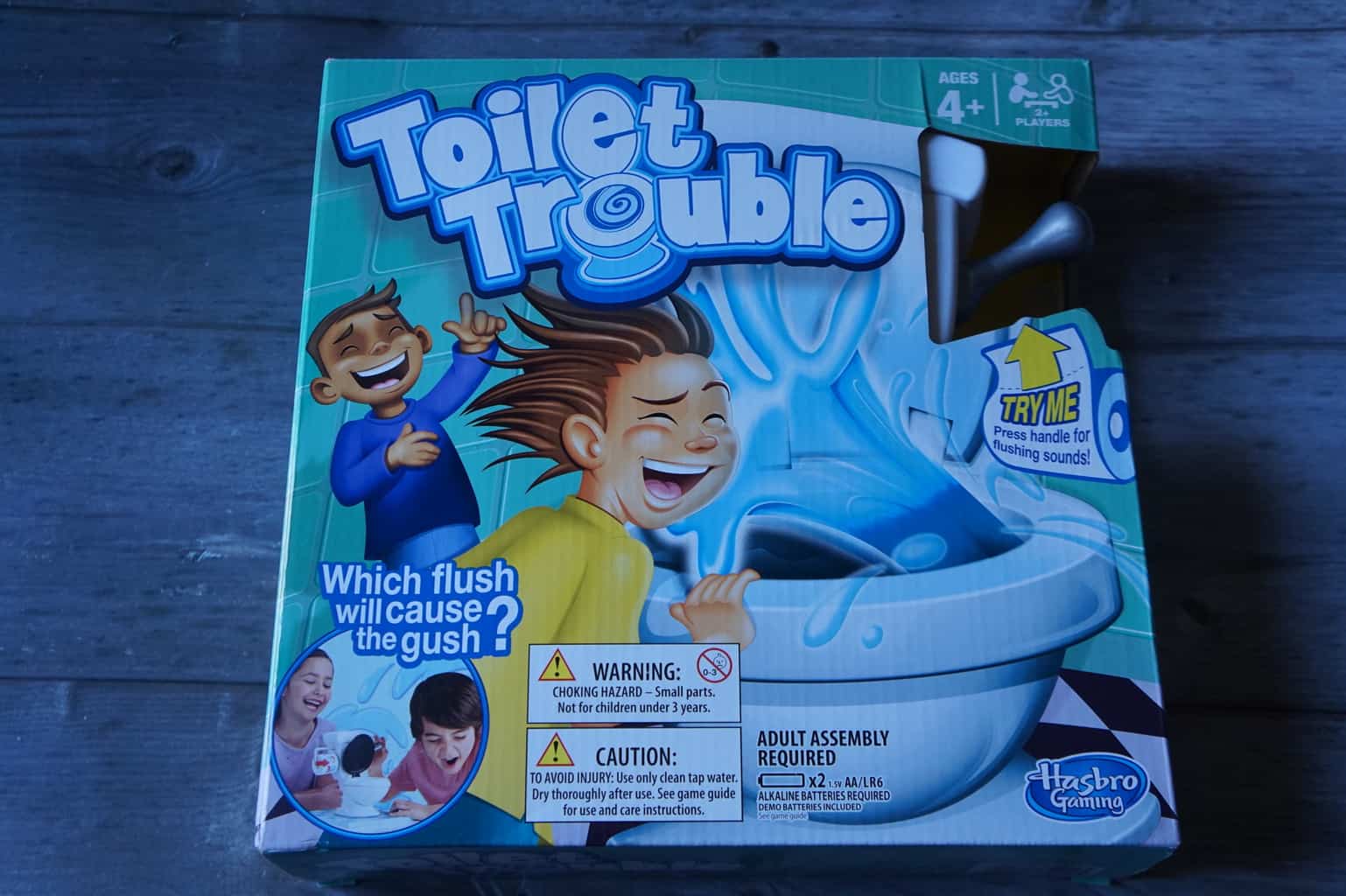 Hasbro's Toilet Trouble - flushing, squirting, gushing game
