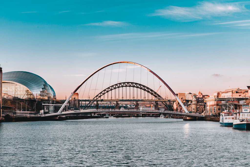 The tyne bridge in newcastle, england.